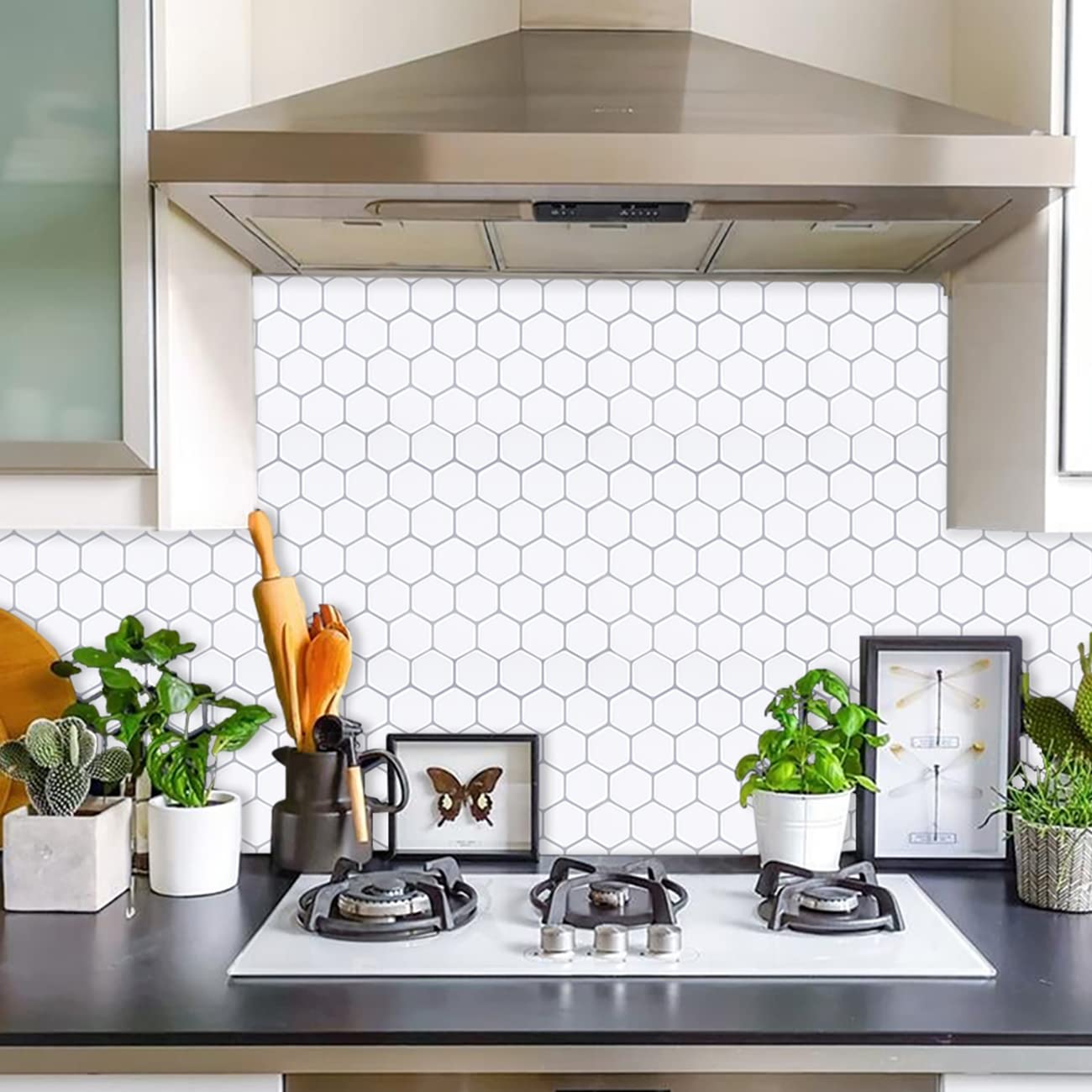Buy WalDecoo Hexagon Tile Peel and Stick Backsplash, 12" x 12" Self