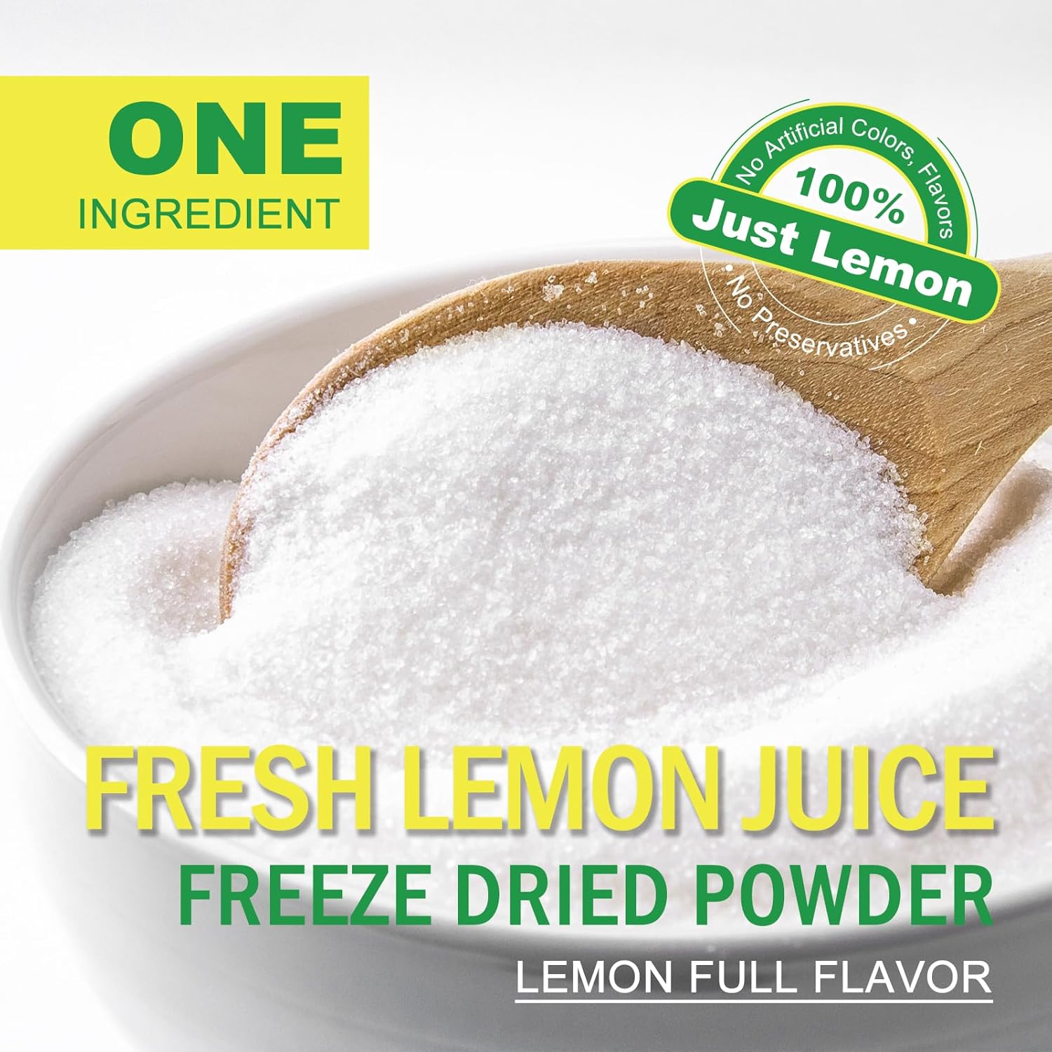 TALCUFON Freshly Squeezed Lemon Powder 10 Oz, Just Cold Pressed, Freeze Dried Lemon Juice Powder No Added Sugar, Gluten Free, Non-GMO Great Flavor for Drinks, Smoothie, & Beverages 284G (Pack of 2) image 3