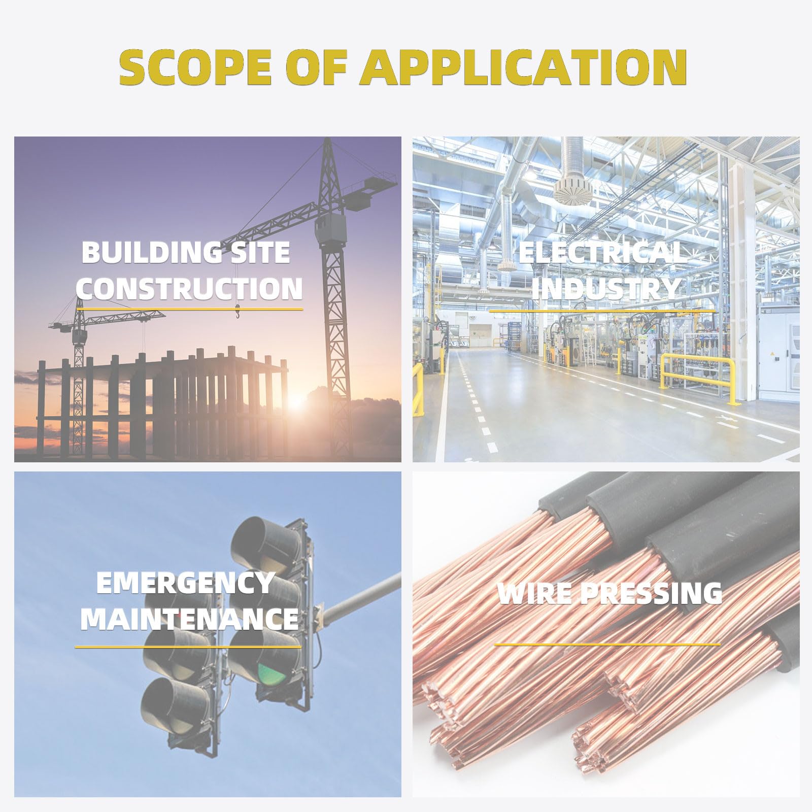 Juego de Herramienta de Engarce para Cables de Batería Terminal de Anillo 4 Awg, Acero Resistente y Resorte para Proyectos Marinos y Cables de Soldadura