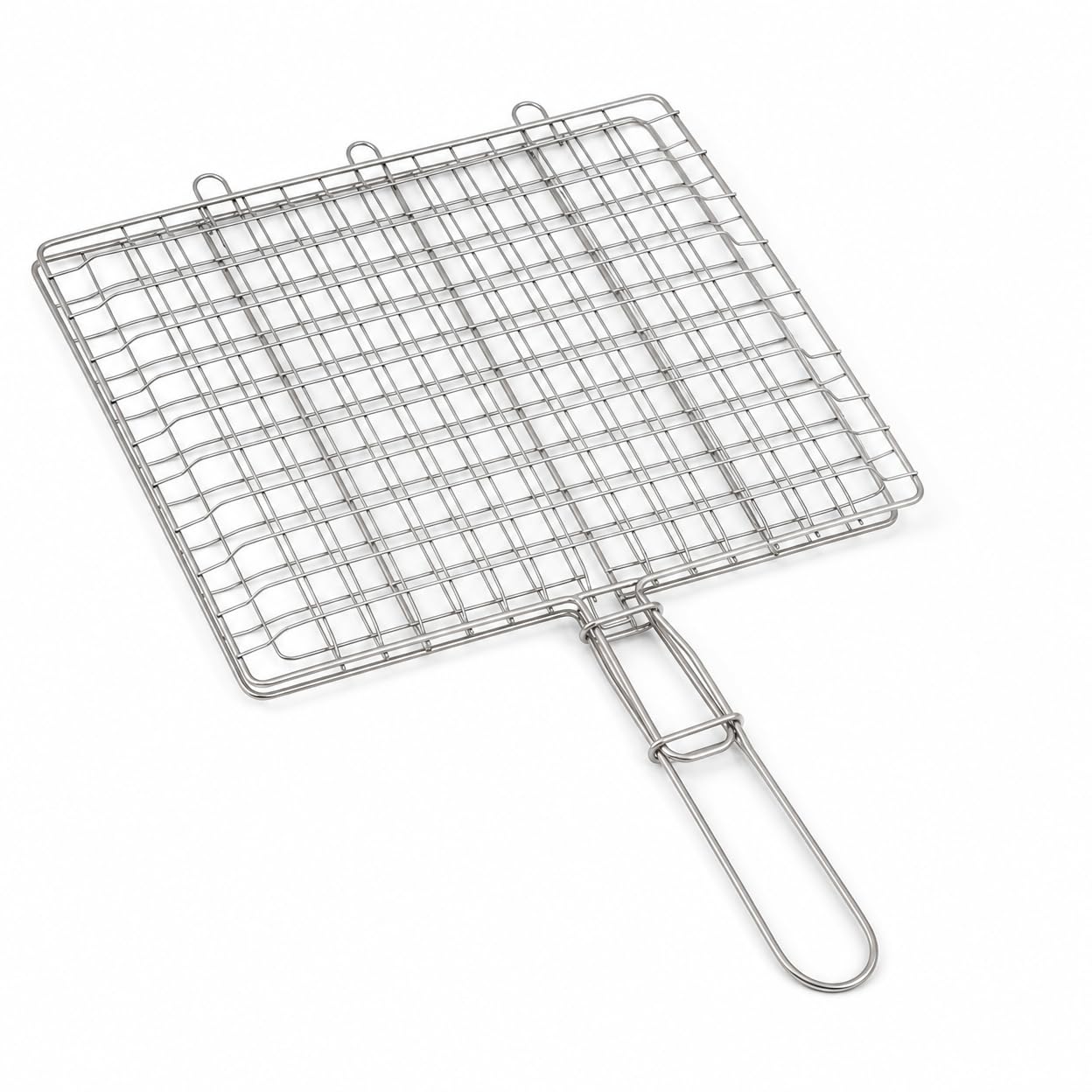 Cesta para pescado barbacoa con pinza portátil para asar sin que se pegue 1