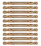 HSS Cobalt Drill Bit Double End 1/8 in. Stubby Body Drill Steel Metal Iron-10Pcs