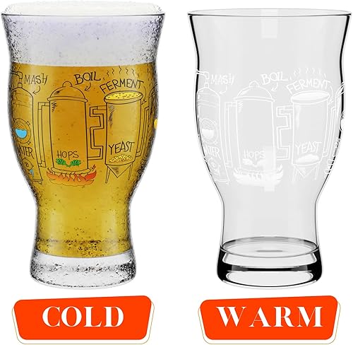 Miniatura 3 de Homebrew Academy Crafty Beer Glass - Impresión que cambia de color - Parte inferior nucleada