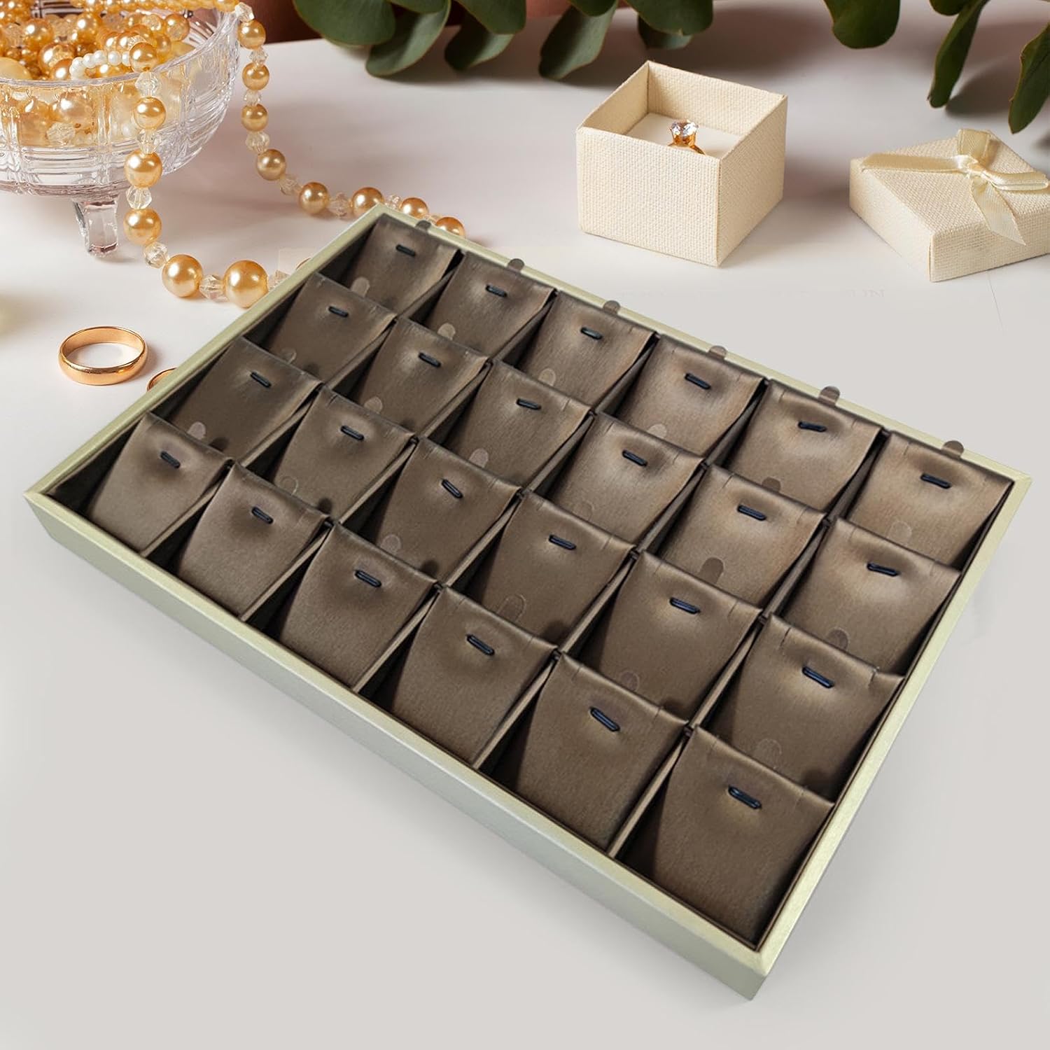 Jewelry Tray Necklace Pendant Display Tray,Organizer Storage Case for Live Broadcasting, Style B