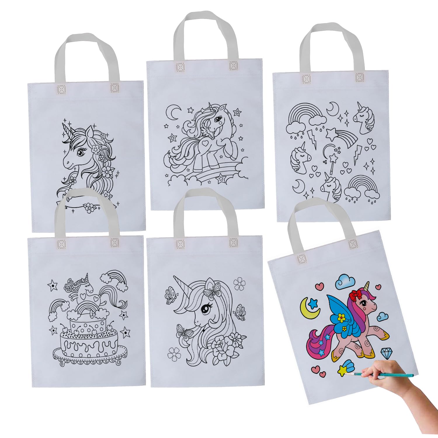 Double R Bags 48 PcsParty Gift Bag for Boys Kids party Supplies Unicon Goodie Bags with Handle Color Your Own Bag for Kids Birthday Gifts DIY Art (B0CGV2DR9J) Amazon Price History, Amazon Price Tracker