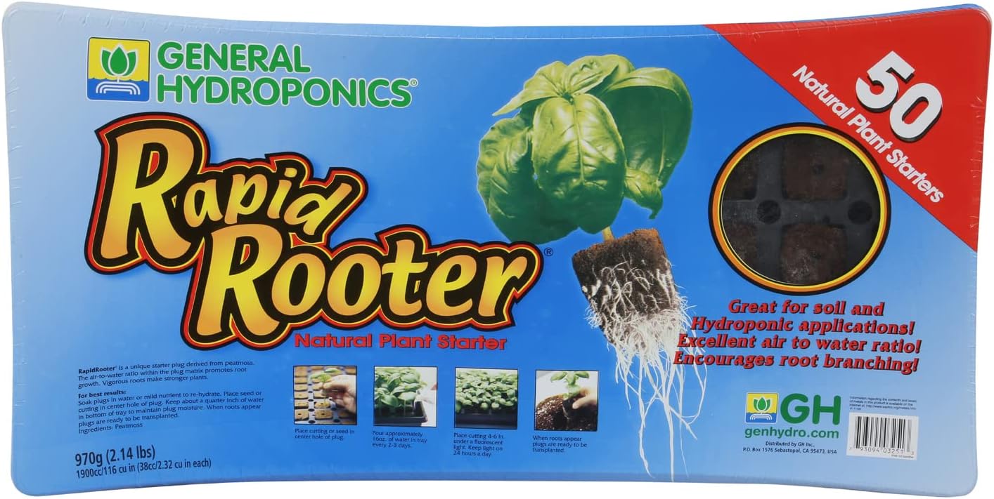 General Hydroponics RapidRooter Tray and Plugs (50 Plugs)