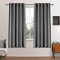 Vista 43 de MIULEE Cortinas de terciopelo de 63 pulgadas de largo, 2 paneles de cortinas opacas de lujo para dormitorio, sala de estar, cortinas de ventana