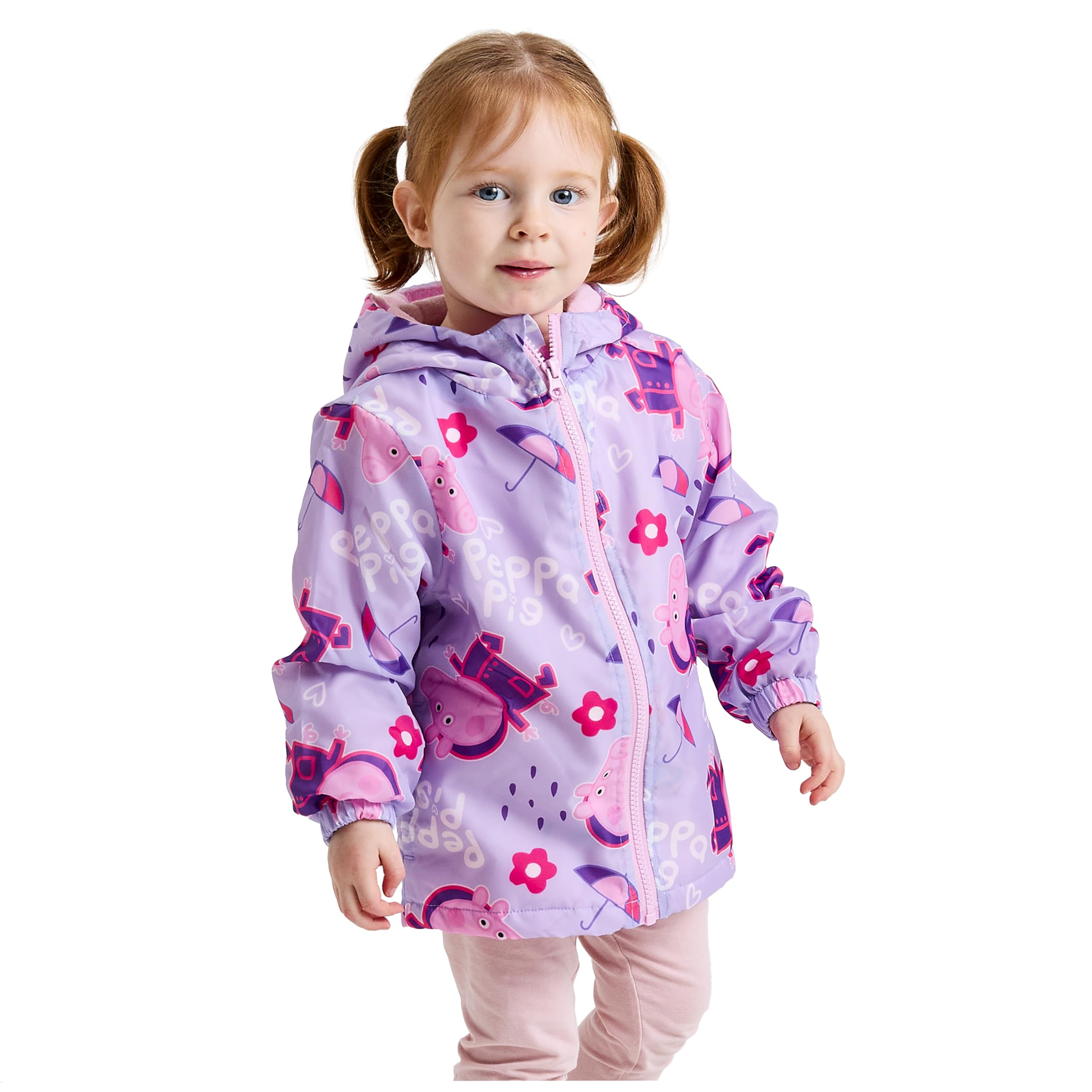 Peppa Pig Girls Raincoat Hooded Rain Jacket Raincoat, 18-24 Months