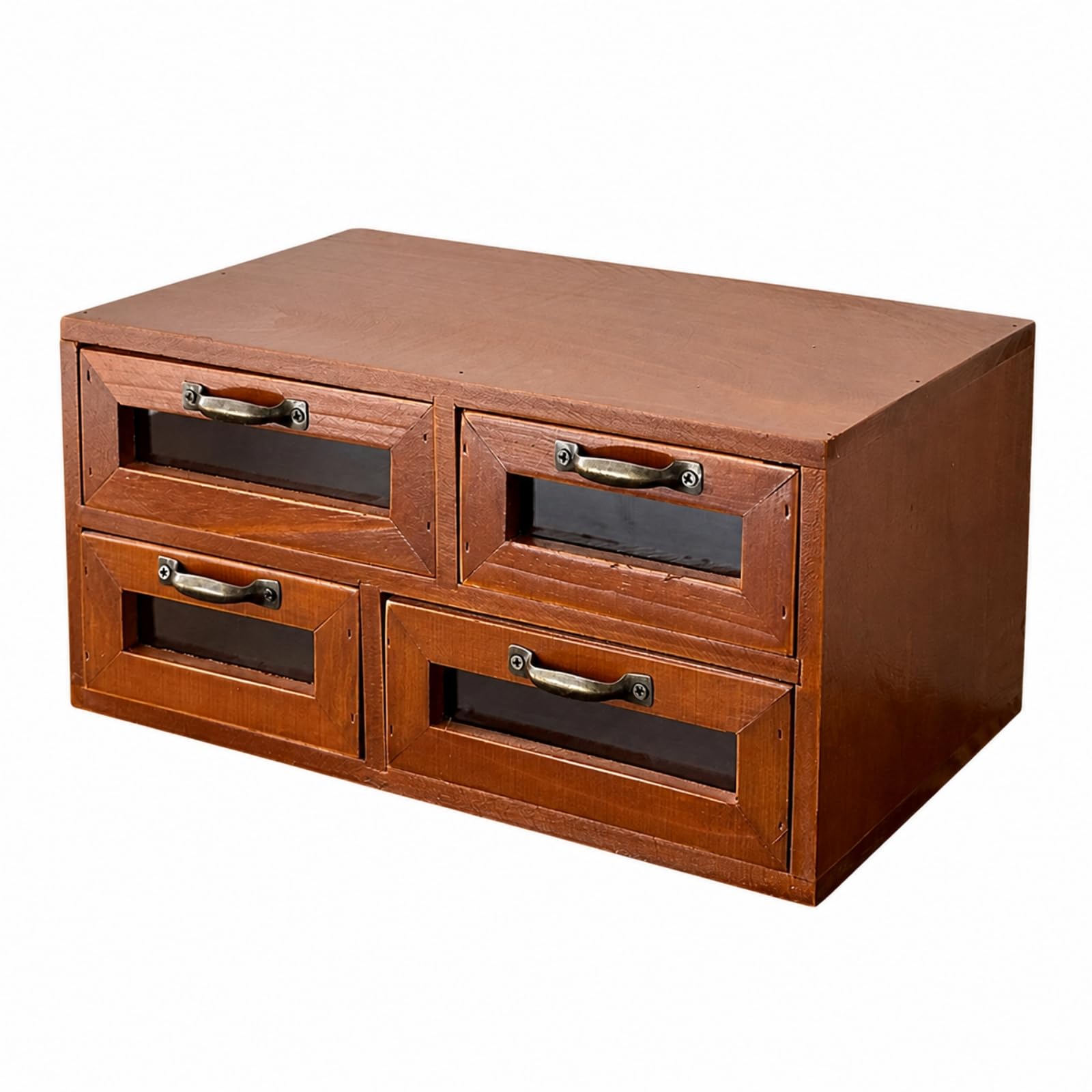 Contenitore Tavolo in Legno con Cassetti Scorrevoli Rack Scrivania Organizer Portaoggetti per Artigianato