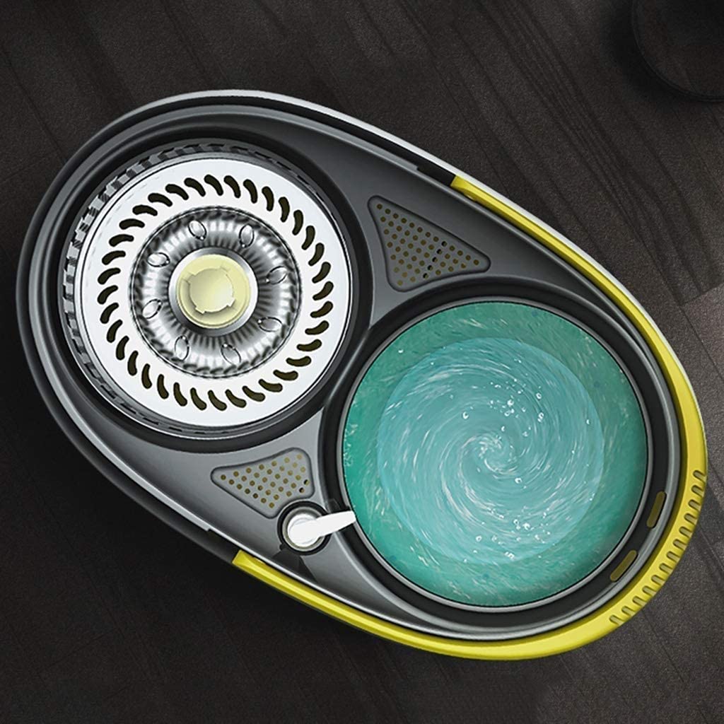 Mocio Rotante 360 ° Spin Mop Sistema Pulizia della casa Mocio Pavimenti con Secchio Kit detergente Pavimenti in Legno Duro Plus 3 Mop Head