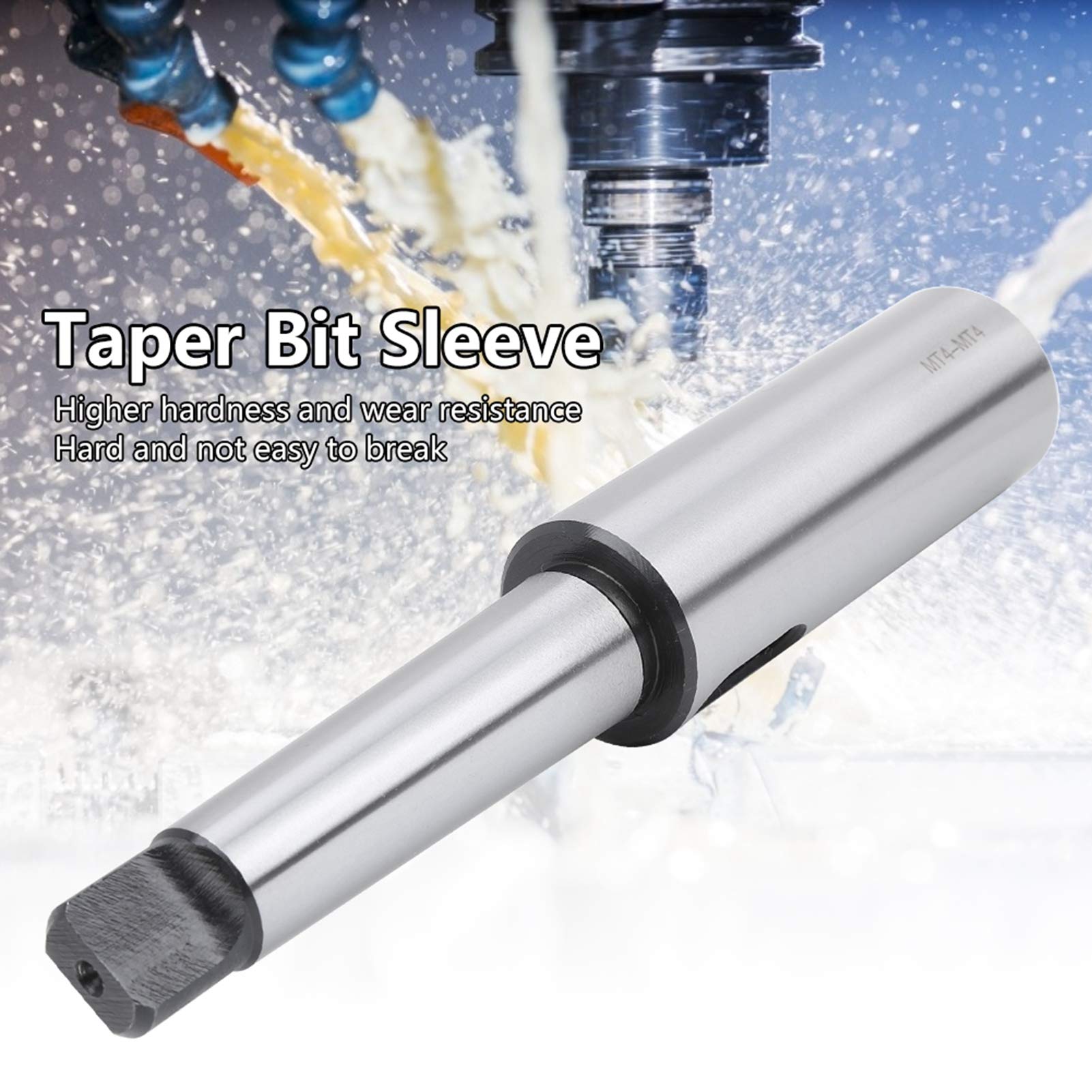 Reducing Taper Drill Sleeve, High Speed Steel MT4 to MT4, Taper Bit Sleeve for Lathe Milling CNC Fixture