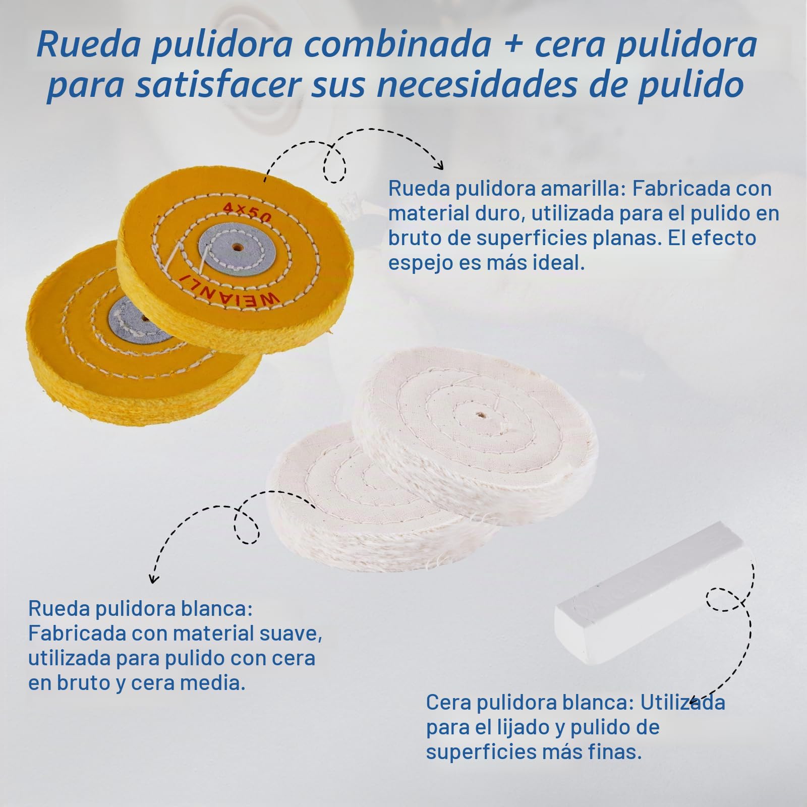 BAOSHISHAN Pulidora de Joyas Pulidora de Mesa 200W Esmeriladora de Banco de Velocidad Variable 7000rpm