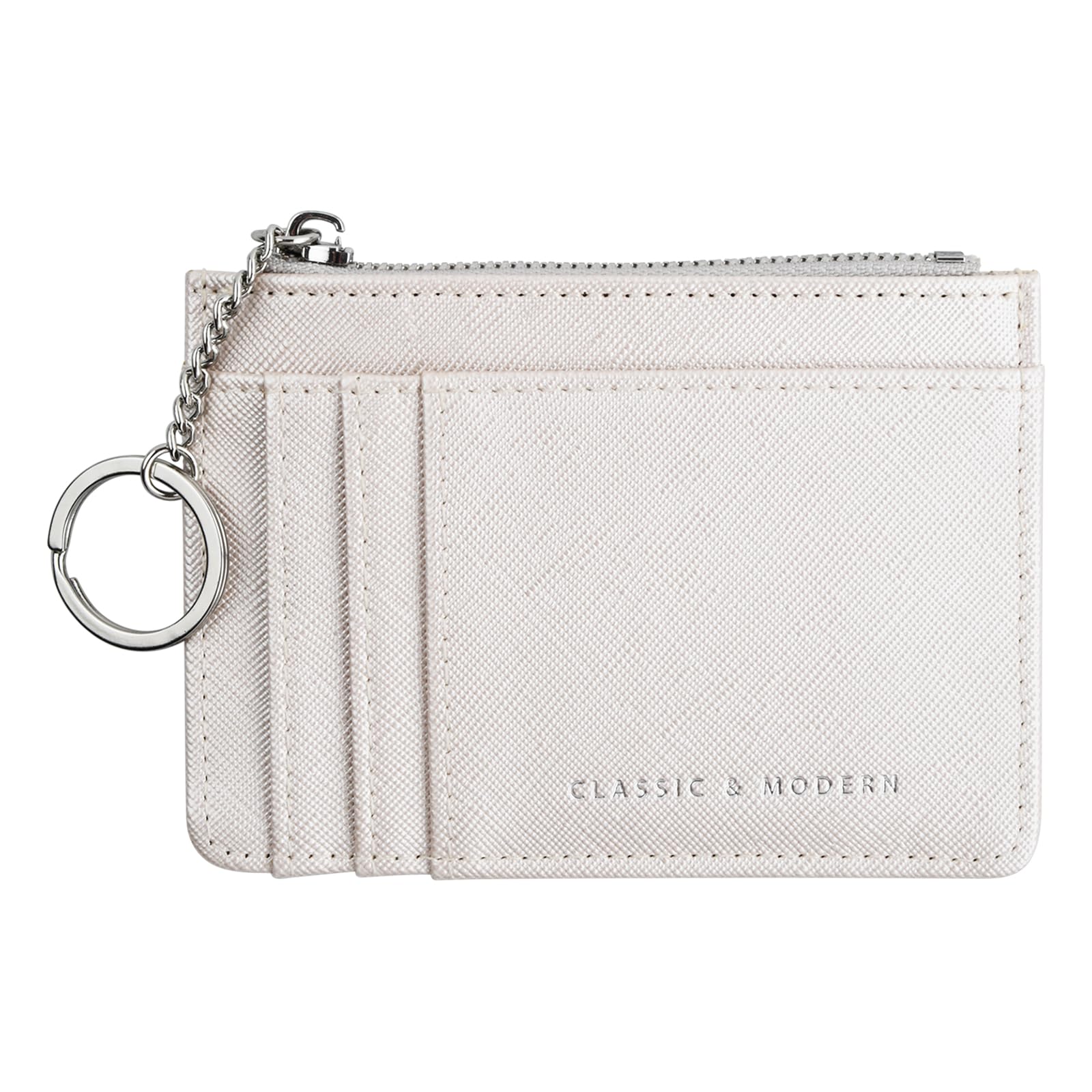 Porte-Monnaie Minimaliste Cynure - Pour 8 Cartes, Cuir Grain Croisé - 12x9x1cm