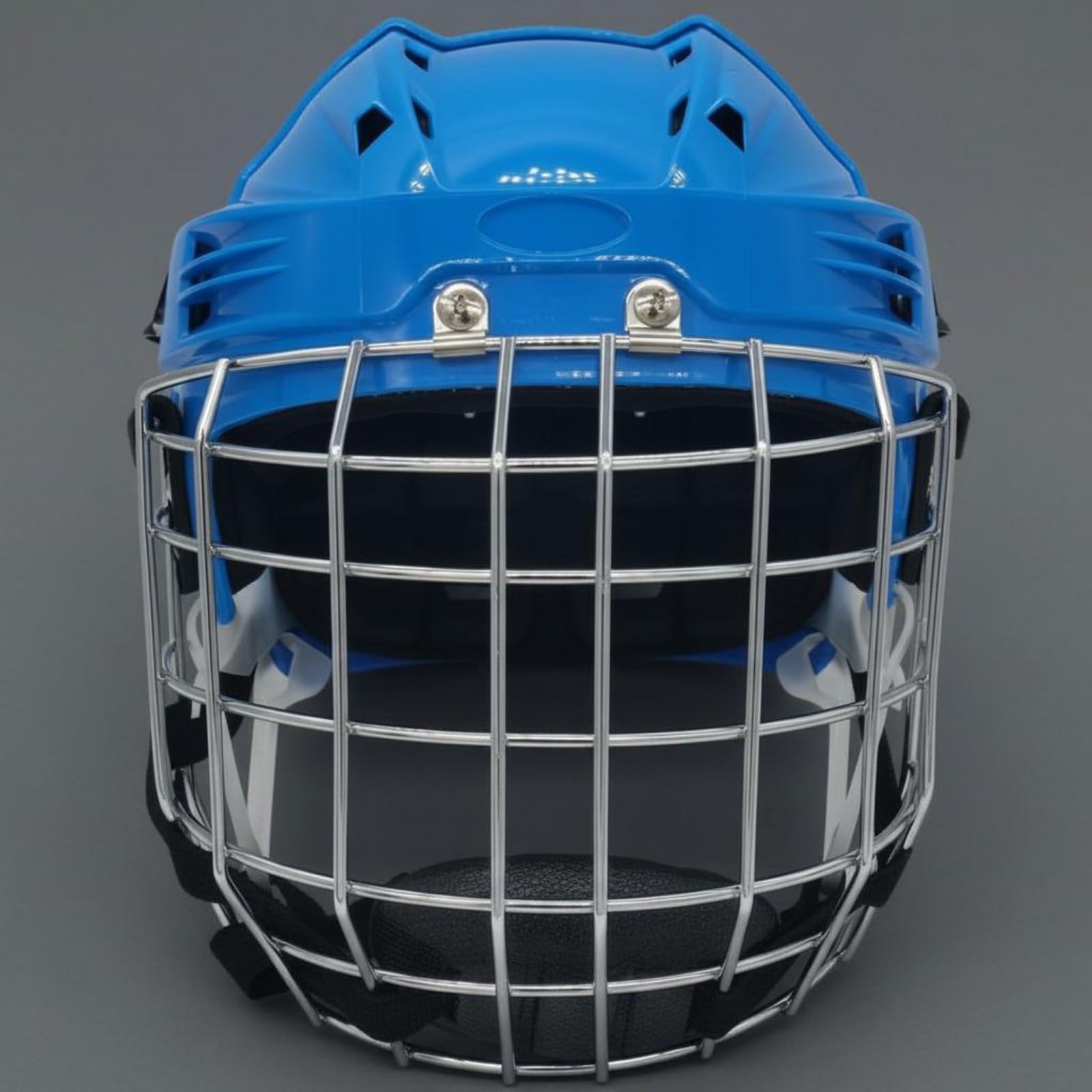 Casco da Hockey con Griglia Massima Protezione Casco con Griglia in Acciaio Regolabile Attrezzatura Sportiva per Ragazzi