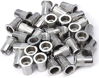 Stainless Steel 1/4-20 Rivet Nut Threaded Rivet Insert Nut 1/4 Rivnuts Nutsert 33-Piece