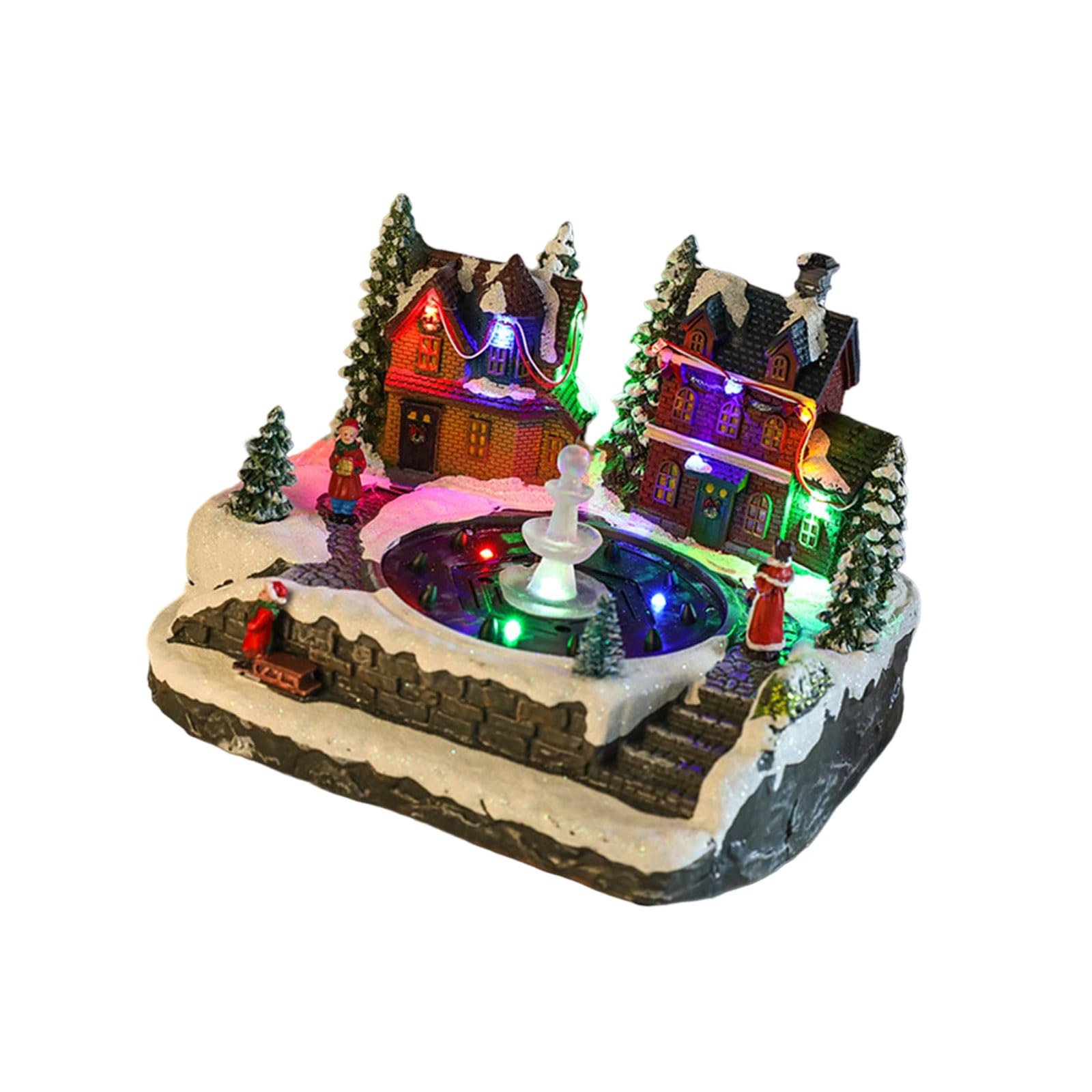 Kalttoy Musical Water Spring Christmas Deck Whirling Rosin Decoration with Constructed in Radiances and Sound Musical Christmas Rosin Decoration