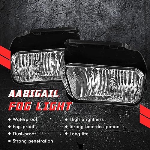 Miniatura 2 de A ABIGAIL Lámparas antiniebla de conducción de repuesto para Chevy Silverado 2003 2004 2005 2006 2007 todos los modelos Avalanche 2002-2006 sin
