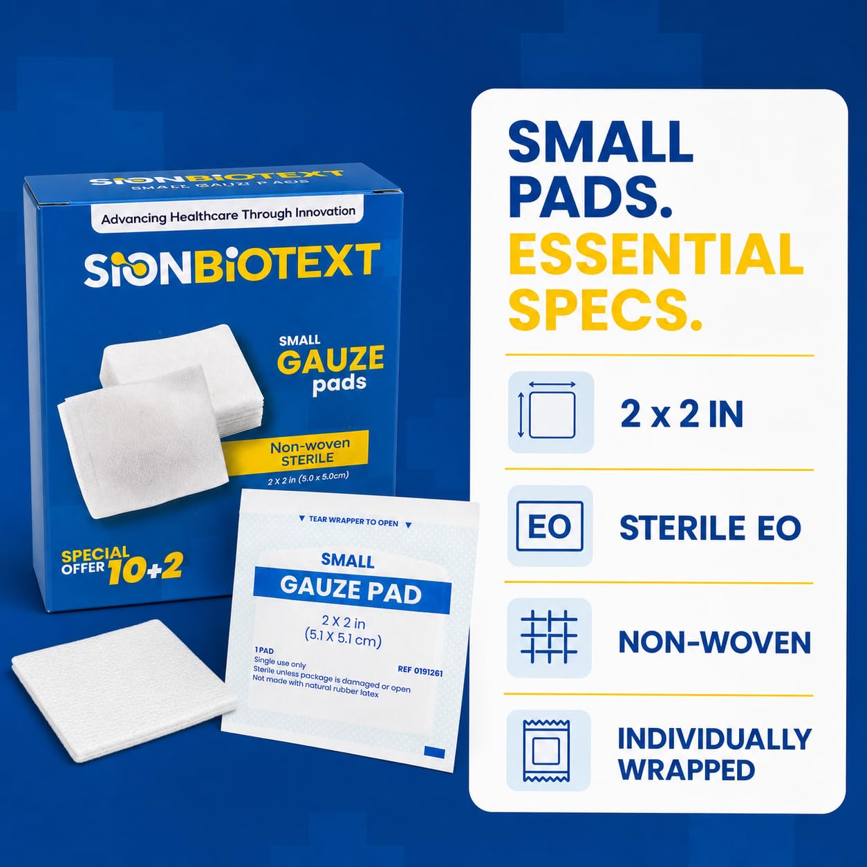 Sterile Gauze, 72 Count, EO-Sterilized — Amazon image 2