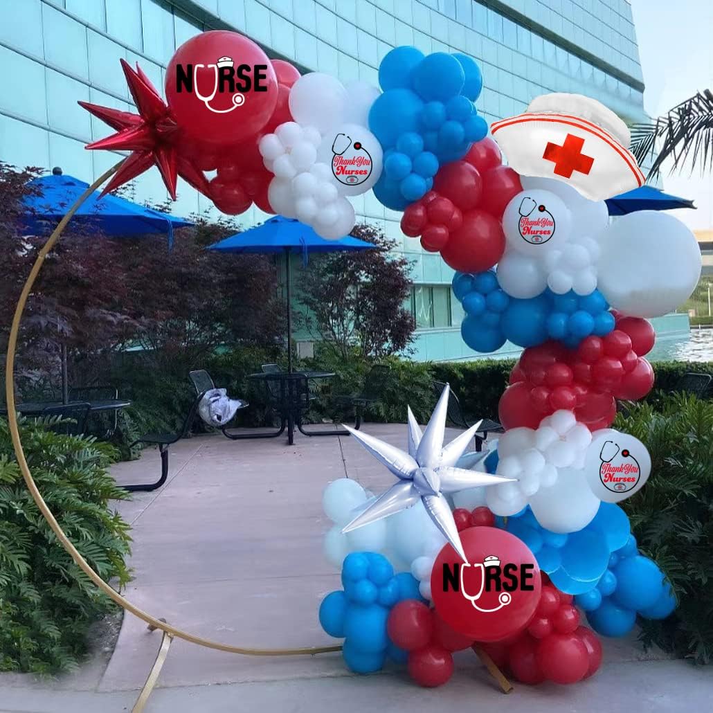 Nurses Day Balloons Arch Garland Kit 138 Pcs Nurse Party Decoration