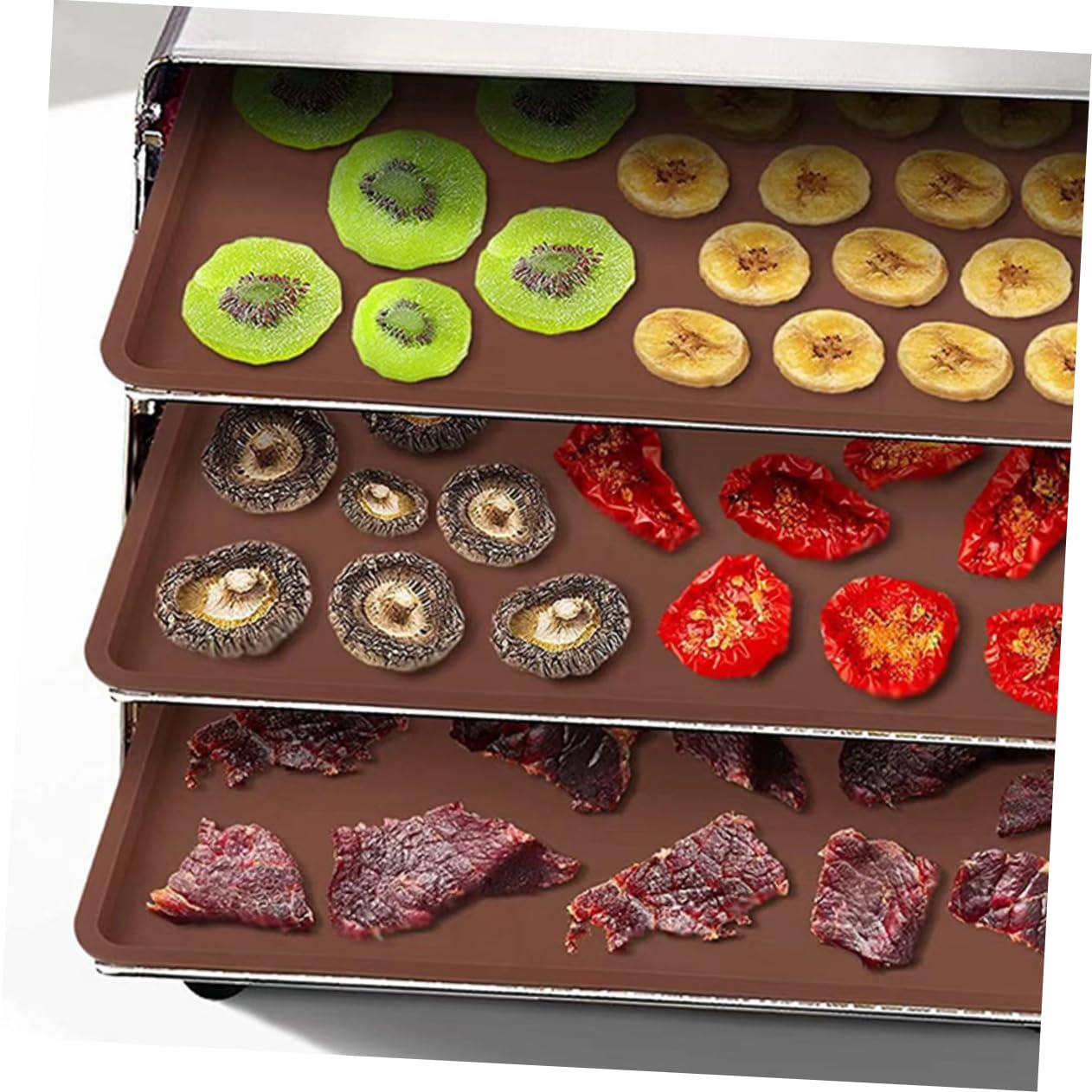 IMIKEYA 16piezas Alfombrillas De Reutilizables Para Deshidratador Resistentes Al y Antiadherentes Tapetes Para Hornear Horno y Cocción Cocina