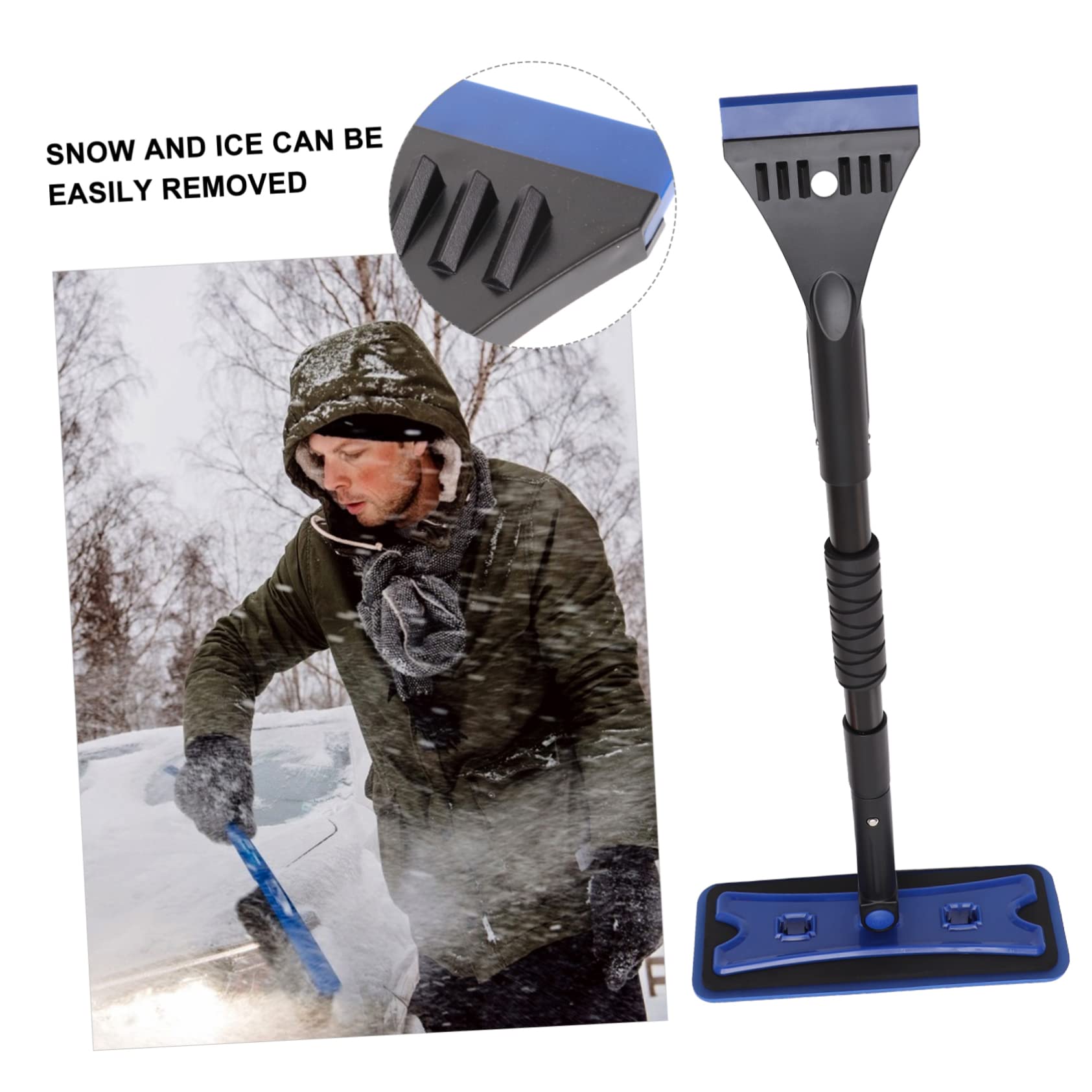 Grattoir à Neige pour Pare-brise Télescopique 1 Set en Alliage D'aluminium