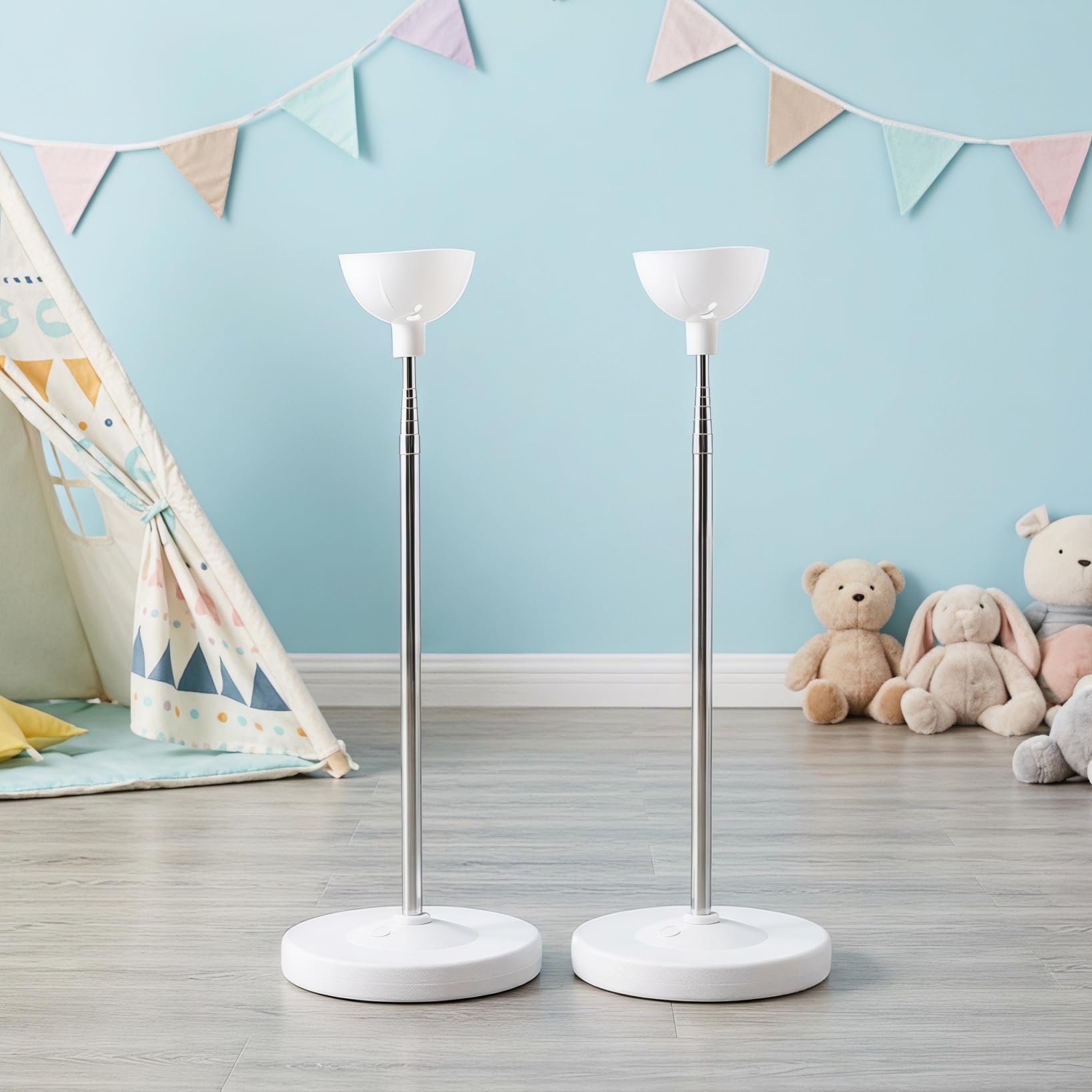 NUOBESTY Juego de 2 soportes para globos de boda con postes ajustables para centros de mesa de fiesta