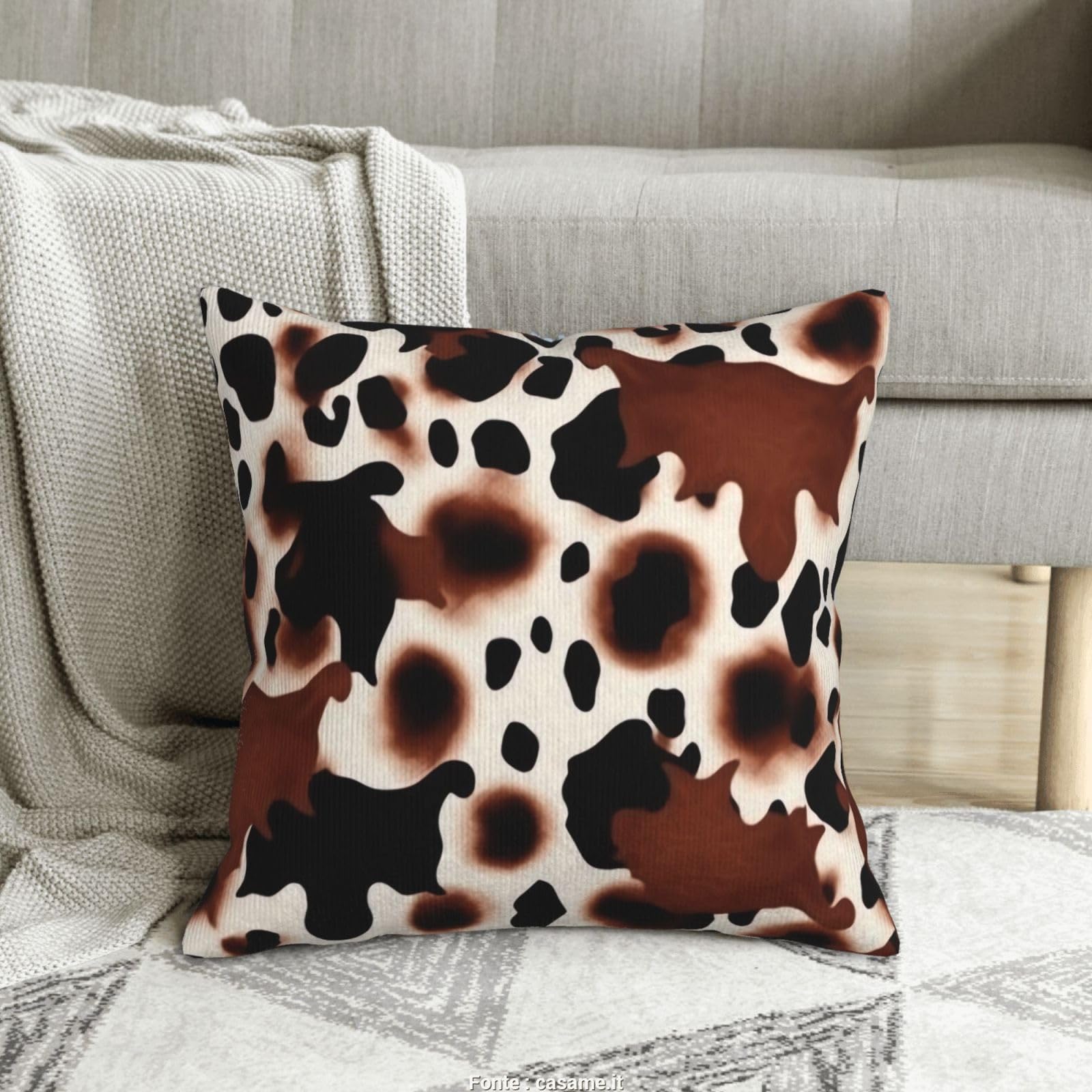 Housse de coussin velours côtelé anti-plis pour rénover un canapé