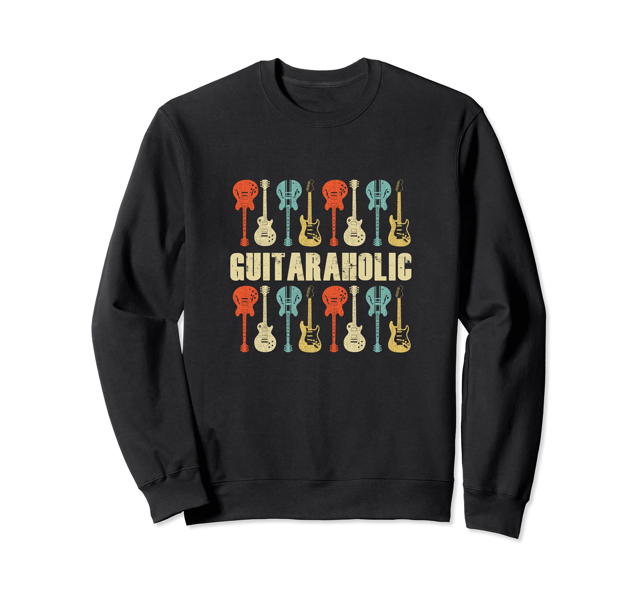 Guitaraholic Guitar design for Guitar Player Sweatshirt, Black