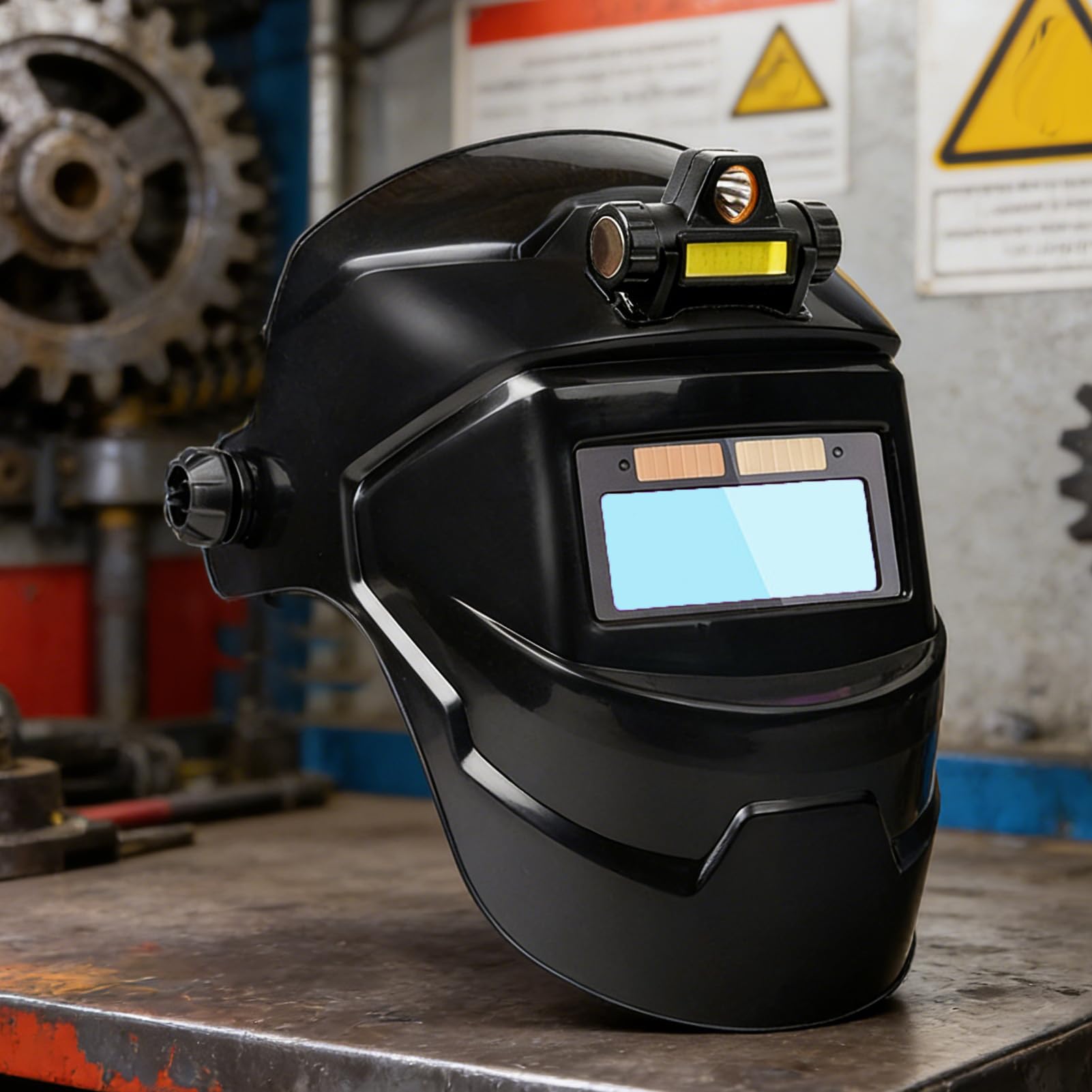 Casco per saldatura,Protezione saldatore con luce | Casco da Saldatura Autoscurante - per edilizia, industria, officina domestica e sicurezza uomo