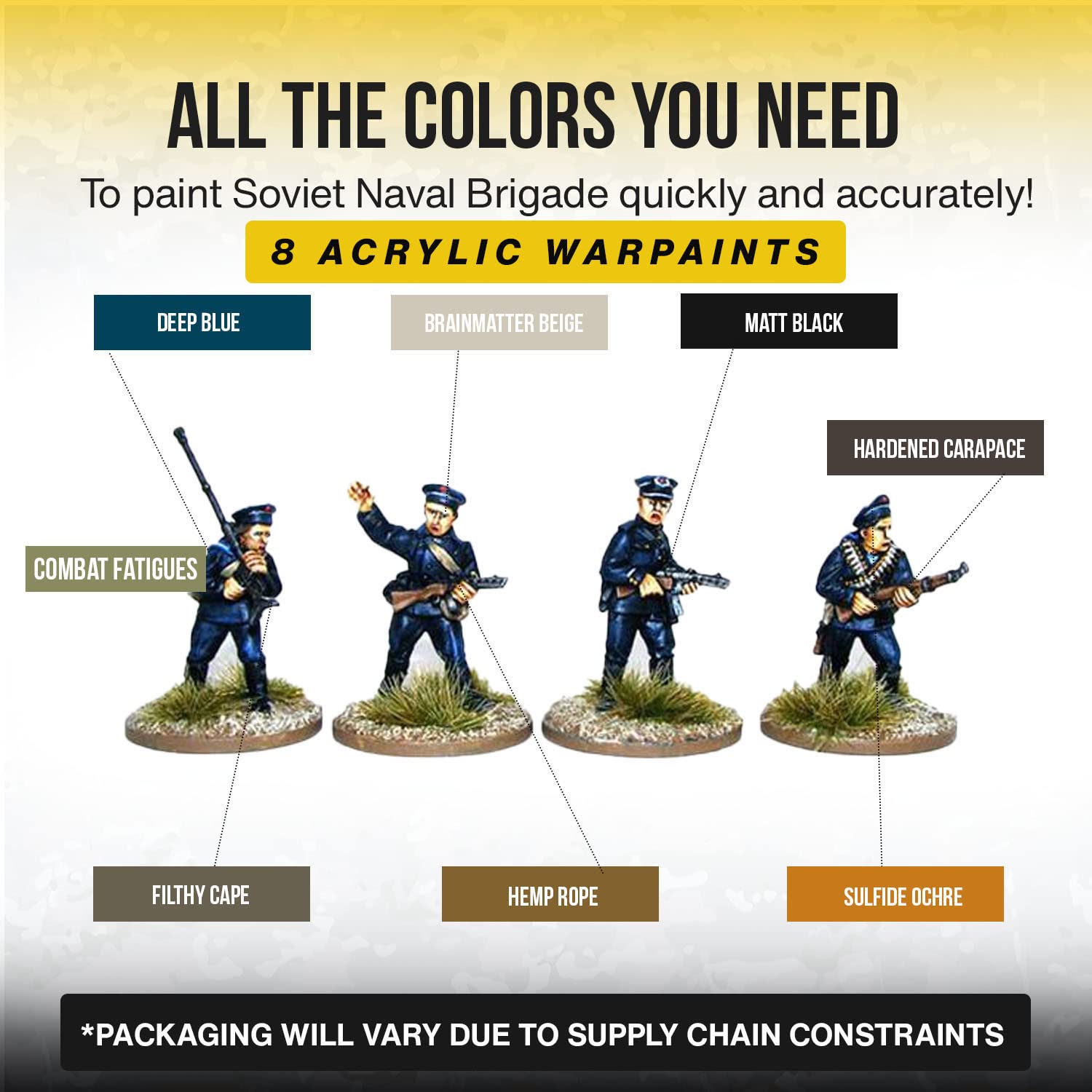 Miniature Paint Set for Soviet Naval Brigade Bolt Action Miniatures