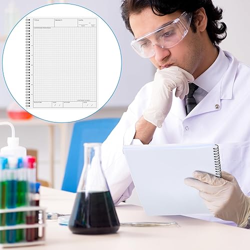Miniatura 6 de Noveread 4 cuadernos de laboratorio de estudiante sin carbono de 8.5 x 11 pulgadas, 50 juegos de páginas duplicadas, 100 hojas perforadas en total