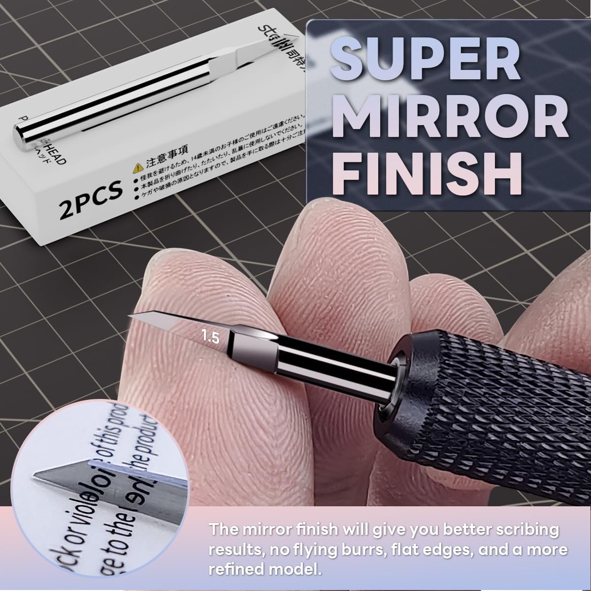 stedi Model Scriber Blades Tungsten Steel 0.1+0.125mm Replacement image 5