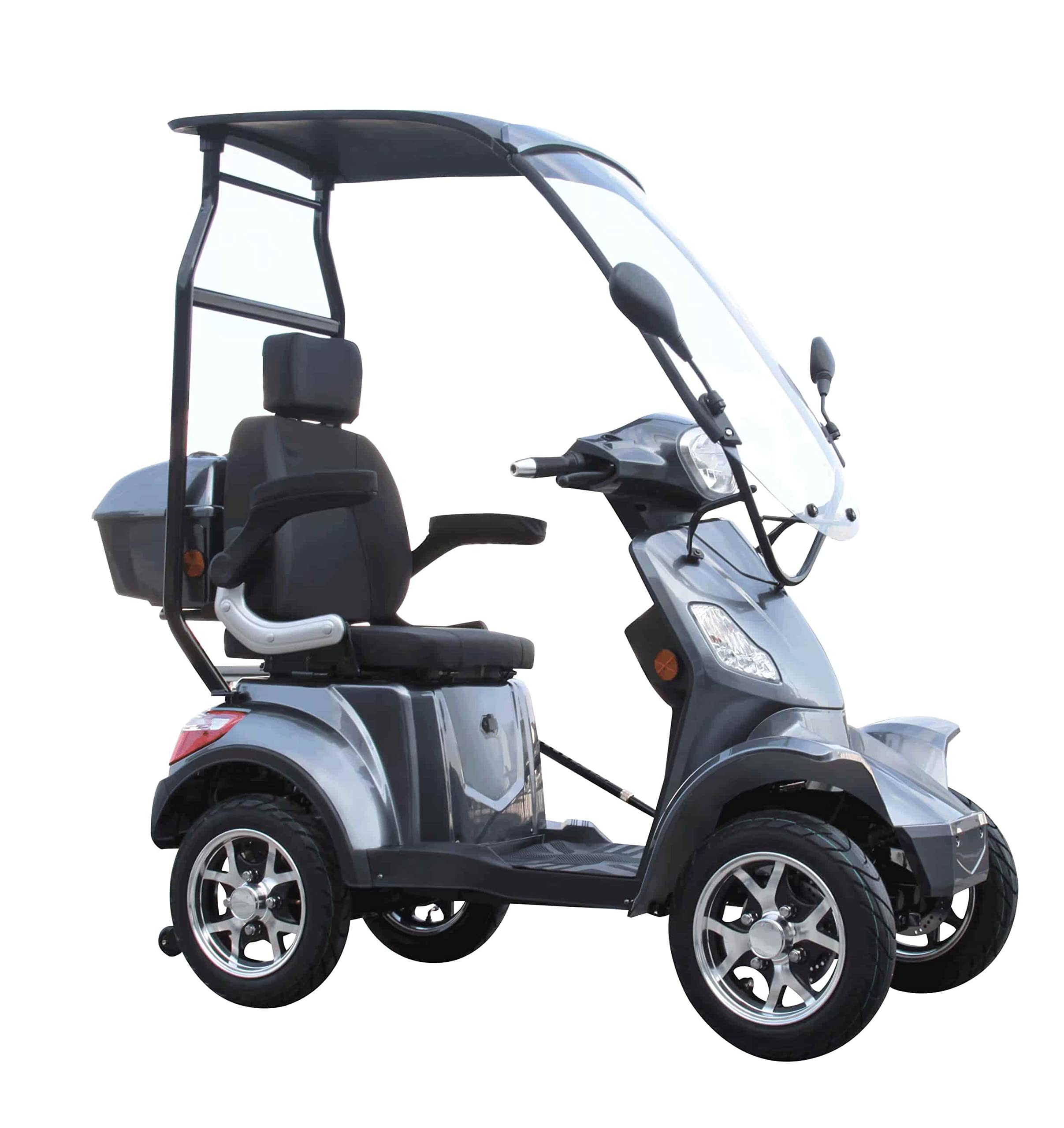 Elektromobil “Vita Care 4000”, Dach, 25 km/h, 20Ah, 50 Kilometer Reichweite, Blei-Gel Batterie, Seniorenmobil, E-Mobil, Senioren, Seniorenroller Straßenzulassung, Elektrofahrzeug, Grau