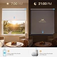 Vista 4 de Persianas enrollables motorizadas con control remoto, persianas automáticas inalámbricas, compatibles con Alexa y Google Home