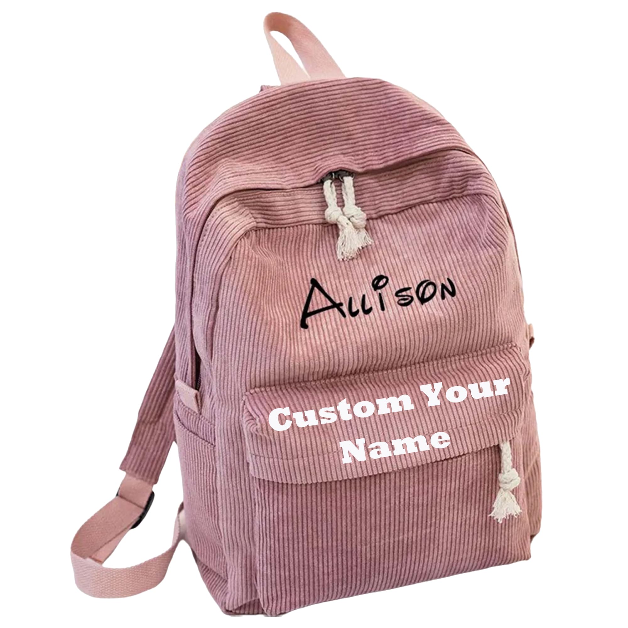 hadefa Mochila personalizada, mochila personalizada para laptop con nombre bordado/texto para regalo para niños