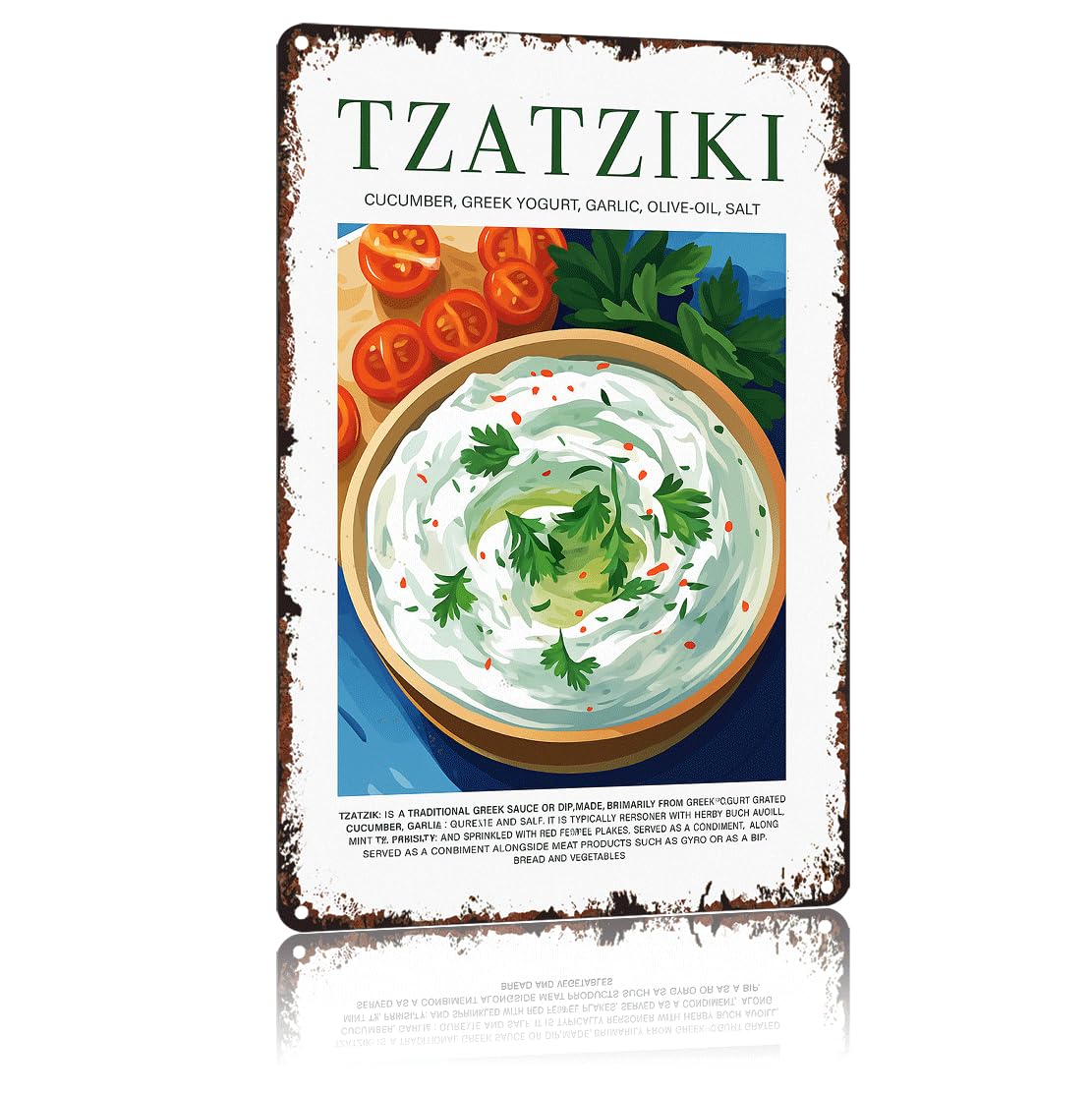 Homemade Taste Recipe Sign 8x12 Inch, Practical Retro Aluminum Decor For Kitchen Space