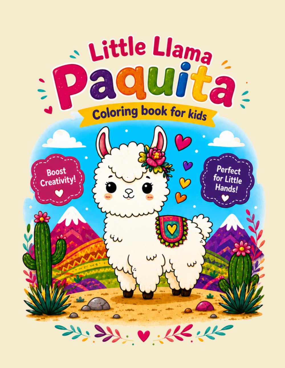 Little Llama Paquita: Colouring Book for Kids (Little Paws Collection)