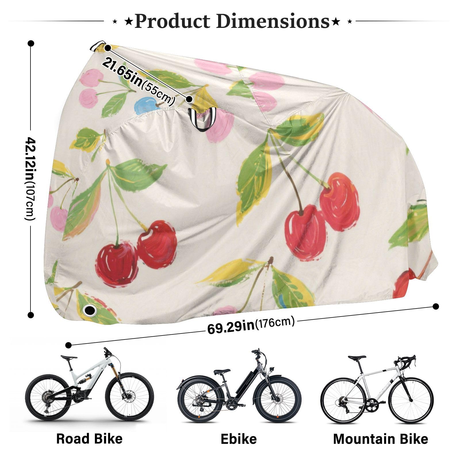 Housse de vélo étanche avec trous de verrouillage - Résistante aux UV - Pour intérieur et extérieur - Convient à la plupart des cobertor para motocicleta
