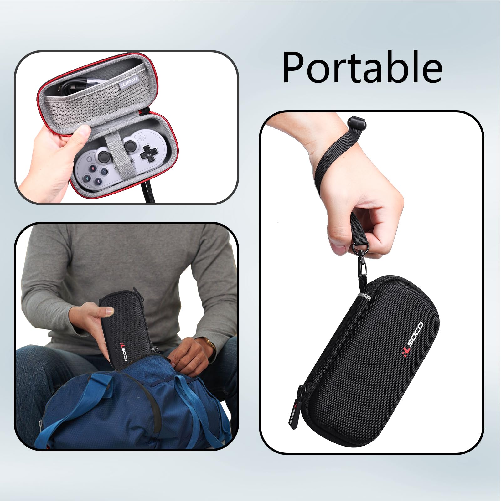RLSOCO Etui do 8BitDo Micro/SN30 Pro/M30 & do & GENKI x 8BitDo PocketPro Bluetooth Kontroler (Tylko Etui)