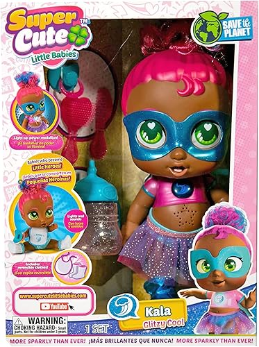 Miniatura 6 de Super Cute Little Babies Glitzy Cool - Kala Super Power Water - Ropa reversible - Biberón mágico iluminado - Luces y sonidos
