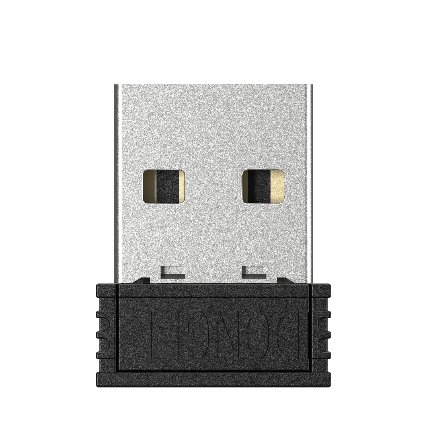 NetumScan 2.4G Wireless Receiver/Dongle, a small black and silver USB dongle with 'DONGLE' embossed on its black plastic casing.