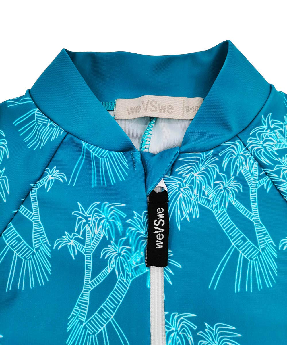 weVSwe Baby Toddler Boy Swimsuit Long Sleeve Baby Swimwear UPF 50+ Sun Protection Rash Guard Swimming Costume with Crotch Zipper 0-3 Years — view 63