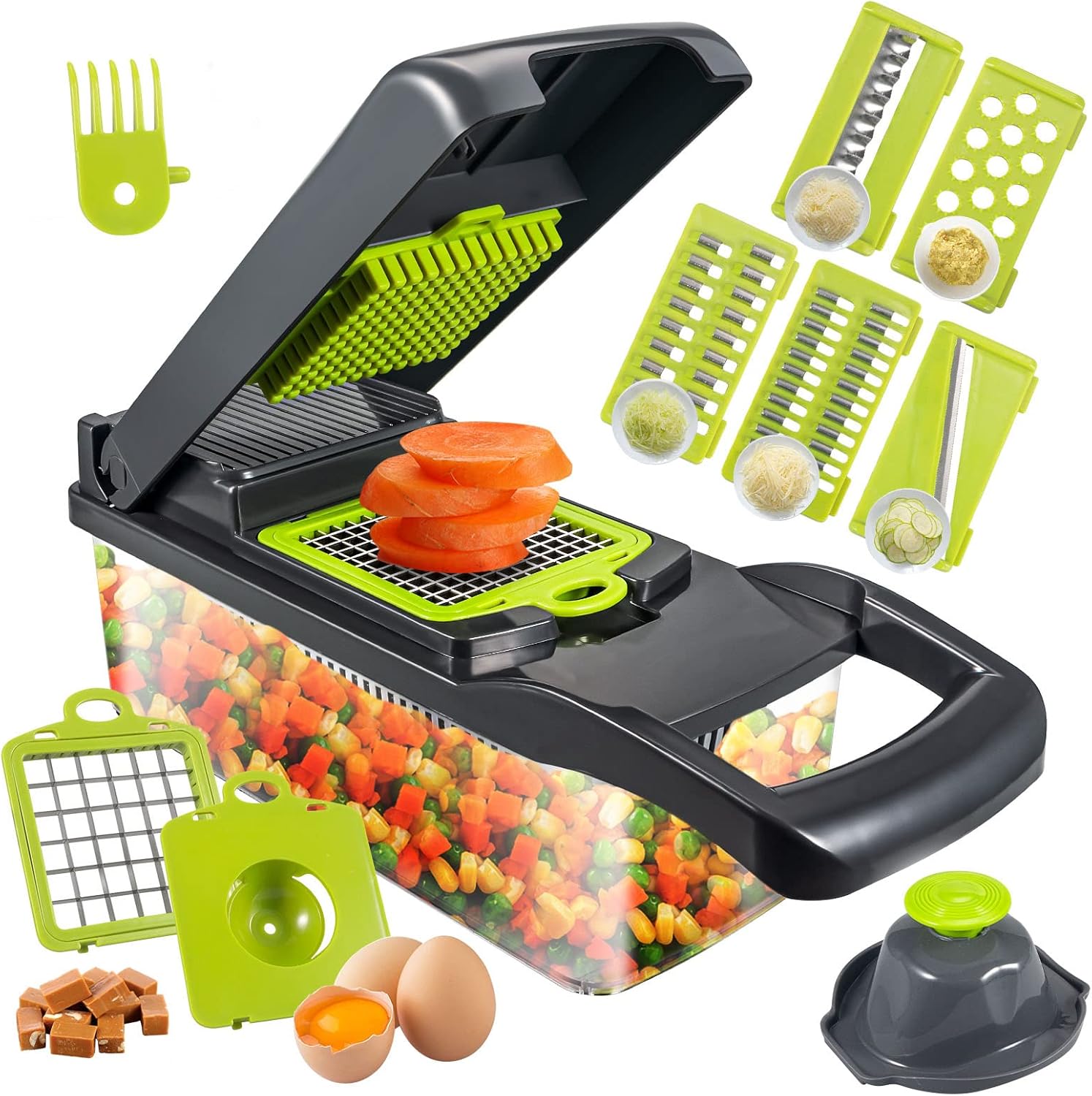 Amazon.com: Paddsun Vegetable Chopper 13 in 1 Multifunctional Slicer ...