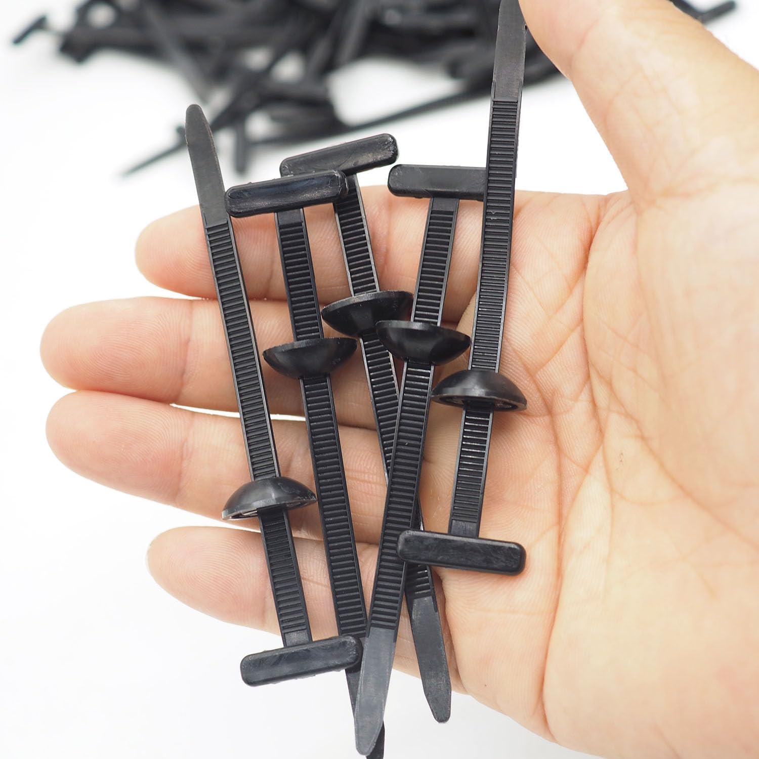 Black Nylon Cable Ties Multifunctional Cable Tie Buckle-Length 9cm, for Car Daily Repair, Home, Office, Garden, Workshop (100)