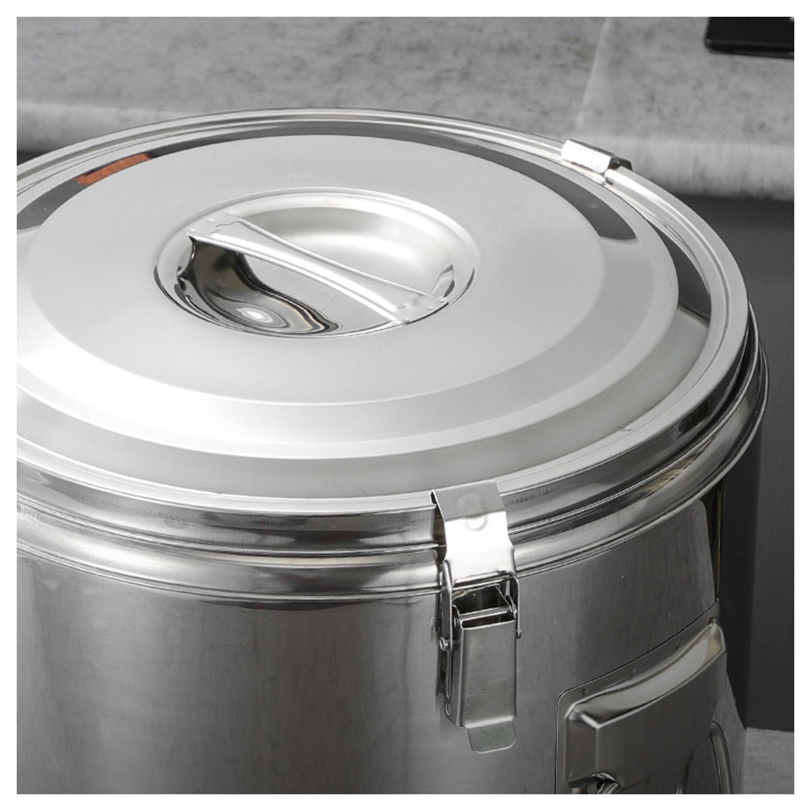 Contenedor de almacenamiento de alimentos de acero inoxidable 304, cubos de transporte térmico sellados para granos de cocina, café, té, harina, duradero y versátil para almacenamiento de alimentos