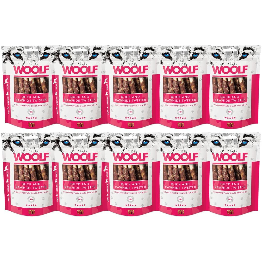 Snacks Naturales para Perros | Rollitos Masticables de Pato Sin Conservantes | Chuches para Perros Naturales | Premios Saludables | Dog Treats Woolf Ententwister | 100g