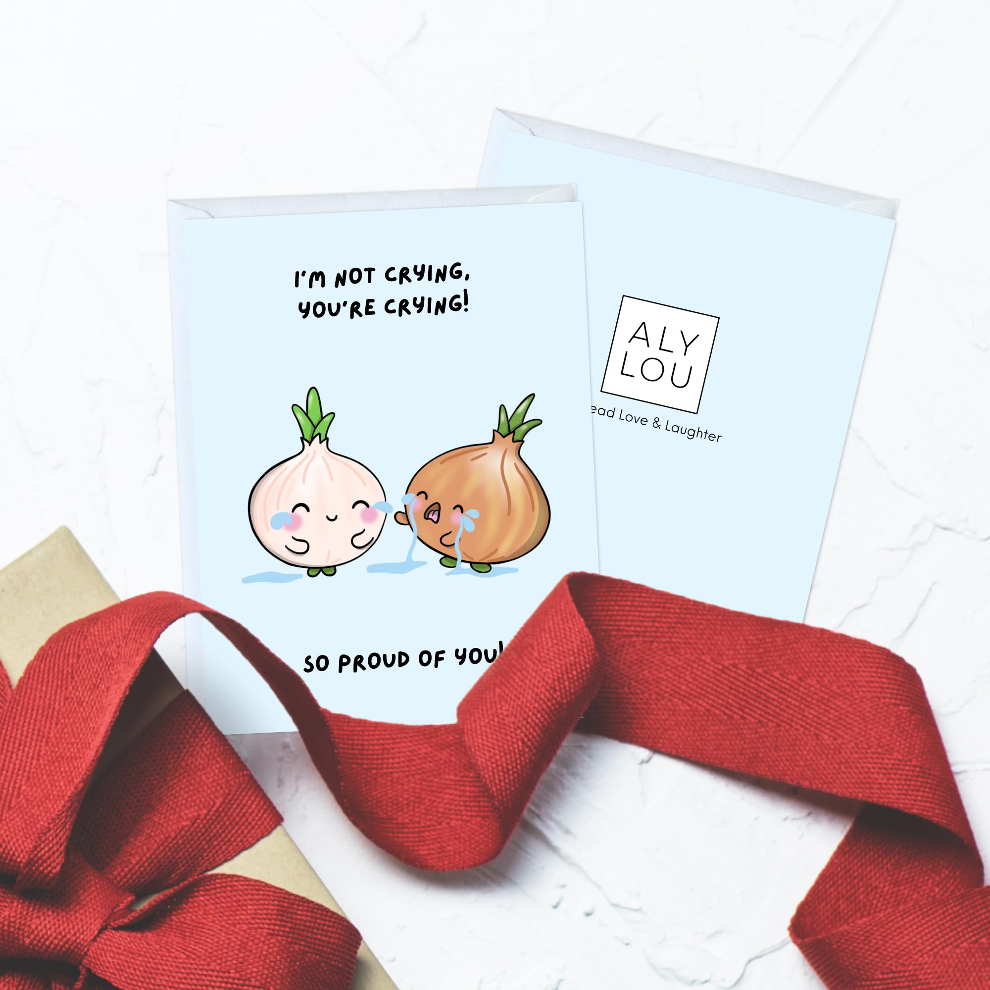 Funny Graduation Card - Punny Greeting Card, I'm Not Crying, You're Crying! So Proud of You!, 5.5 inches x 4.25 inches - Image 3