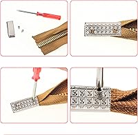 Vista 3 de GORGECRAFT 1 caja, 6 puntas de cinturón con tornillo, puntas de extremo de hebilla de cinturón de metal, correas de 1 pulgada, correa de punta