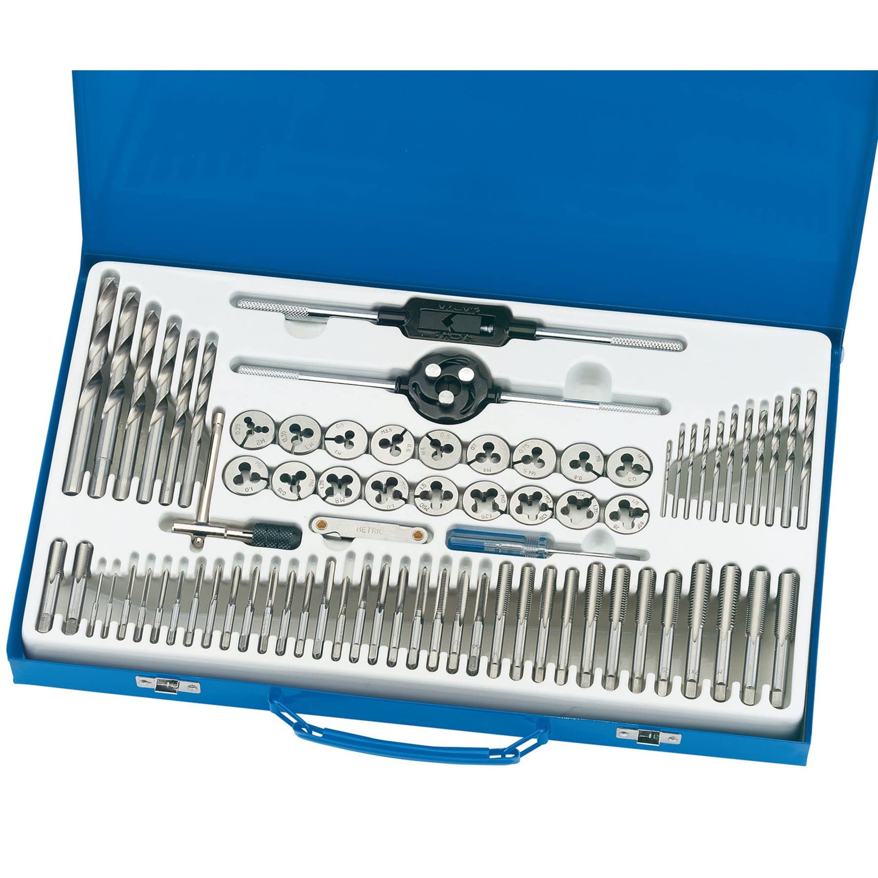 Draper 79205 Combination Tap and Die Set Metric and BSP (75 Pieces)