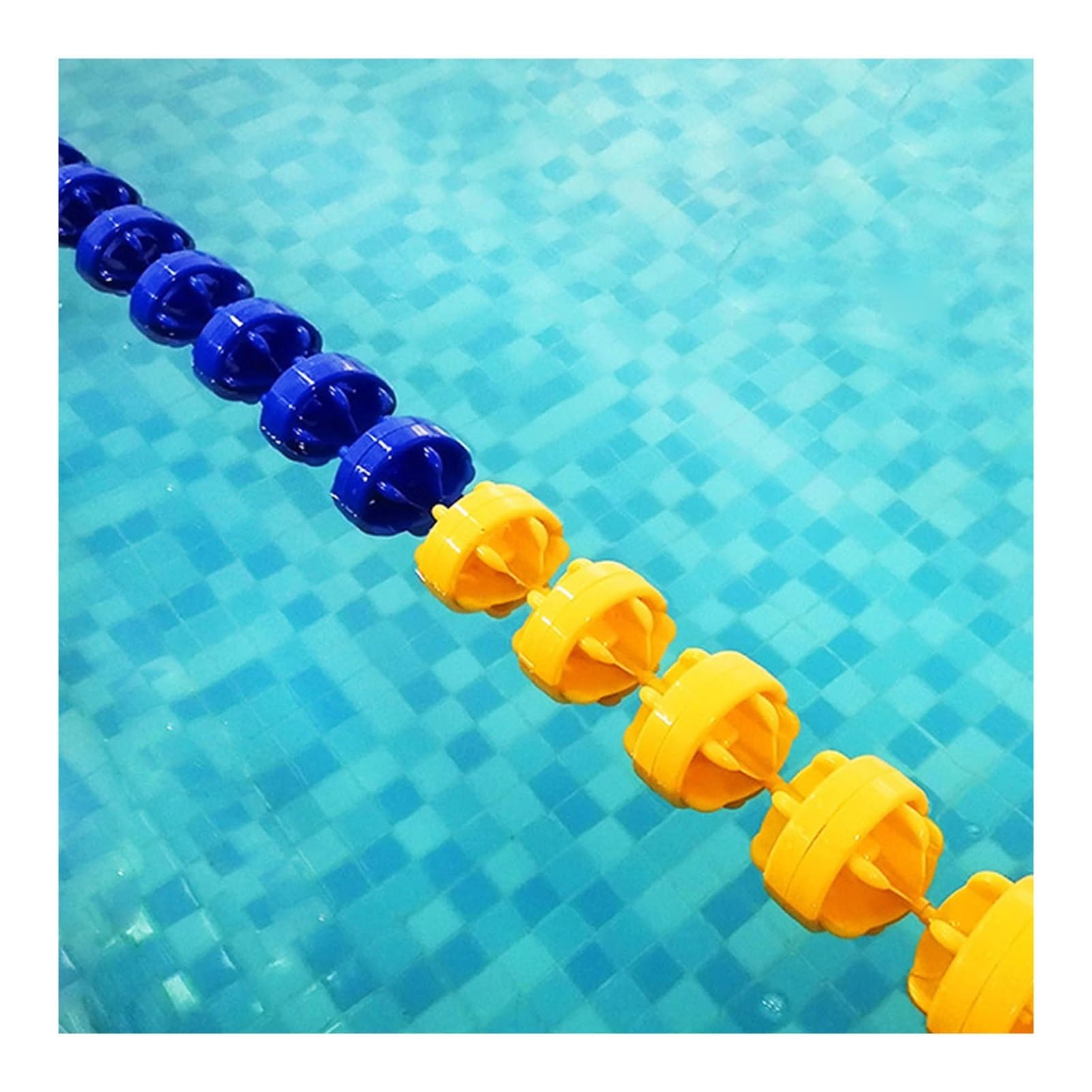 GJMSSMY Floating Pool Safety Divider Lane Line with Buoy for Competitive Swimming - 50ft Steel Lane Line for Shallow Pools, Ideal for Training & Events