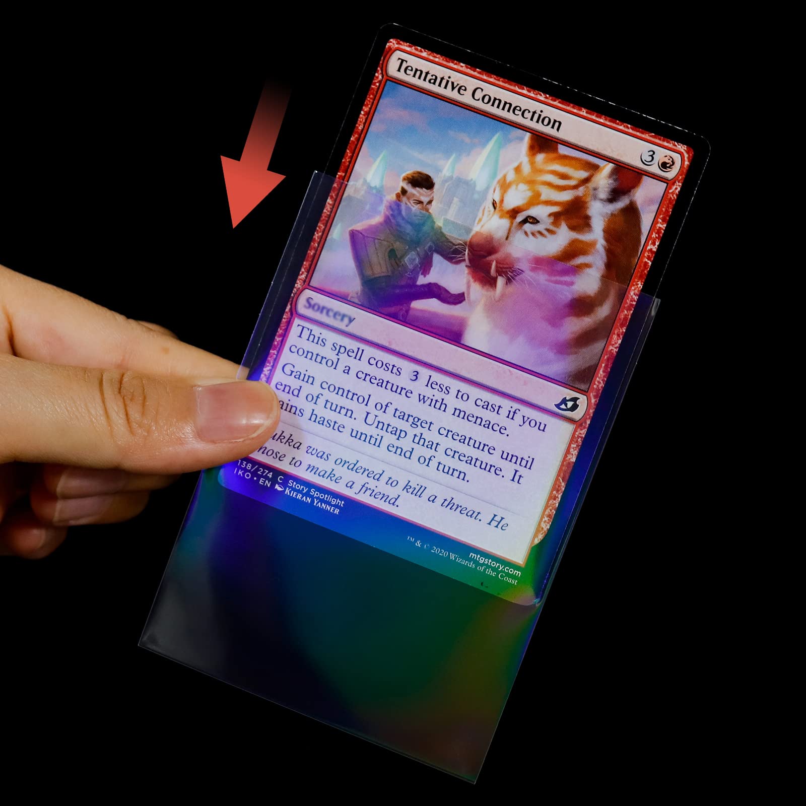 100 Pcs Holographic Card Sleeves Rainbow Effect, Compatible Fit Card Sleeve  for MTG Cards & Sports Card, Premium Standard Trading Card Sleeve 66x91mm :  Amazon.com.au: Toys & Games